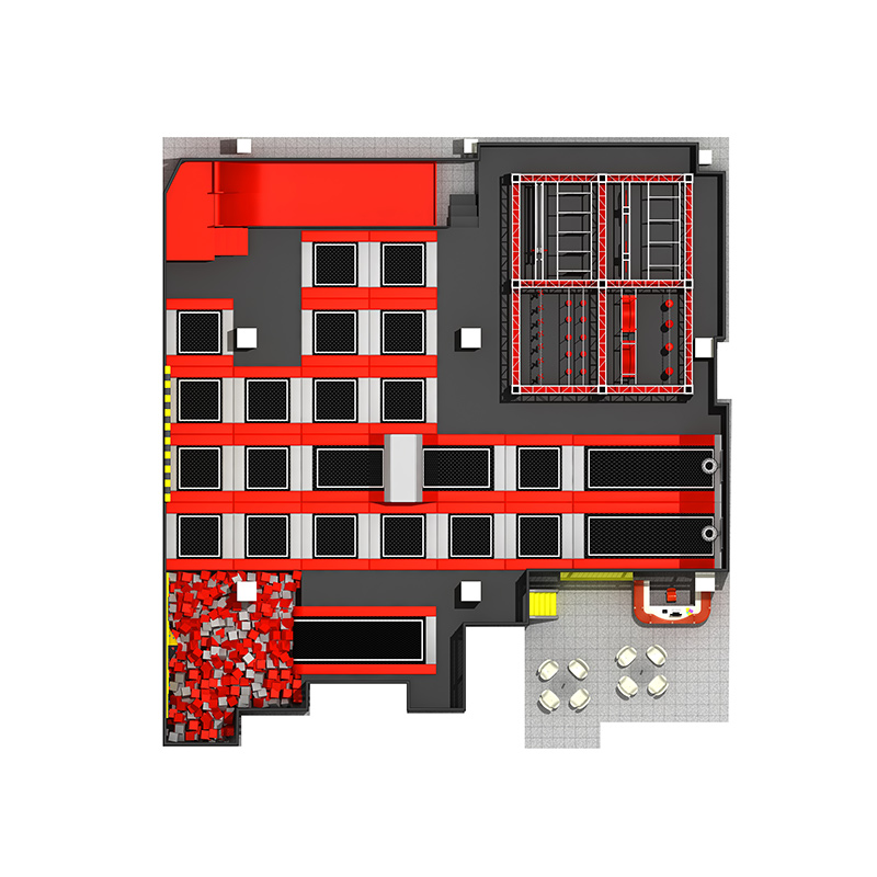 Trampoline park 400 square meters