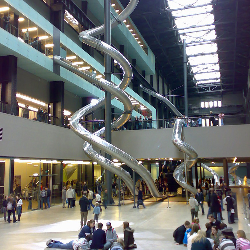 Translucent spiral slide