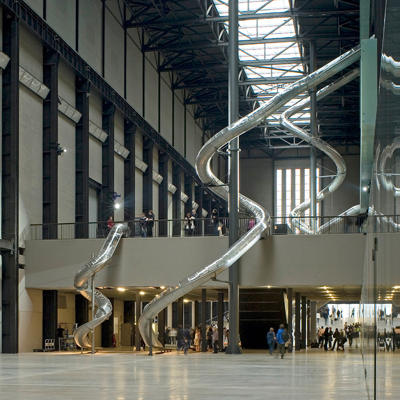 Translucent spiral slide