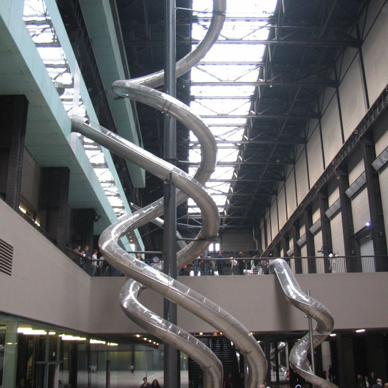 Translucent spiral slide