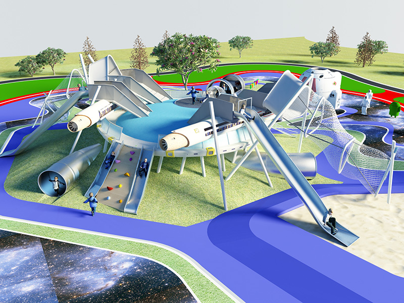 UFO-shaped combined slide